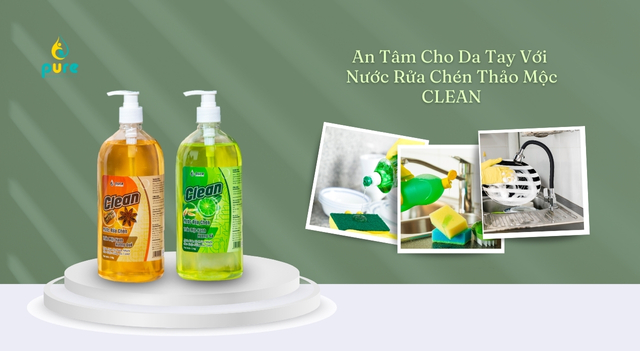 An Tâm Cho Da Tay Với Nước Rửa Chén Thảo Mộc Clean