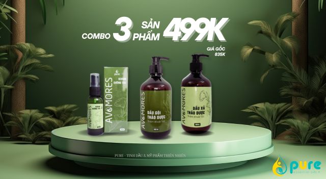 Combo Siêu Tiết Kiệm Chỉ 499K – Bộ 3 Sản Phẩm Dầu Gội, Dầu Xả và Serum Dưỡng Tóc Avamores