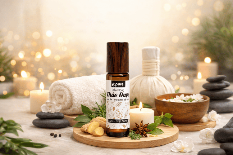 Cơ chế giảm đau của tinh dầu nguyên chất trong dầu nóng thảo dược PURE