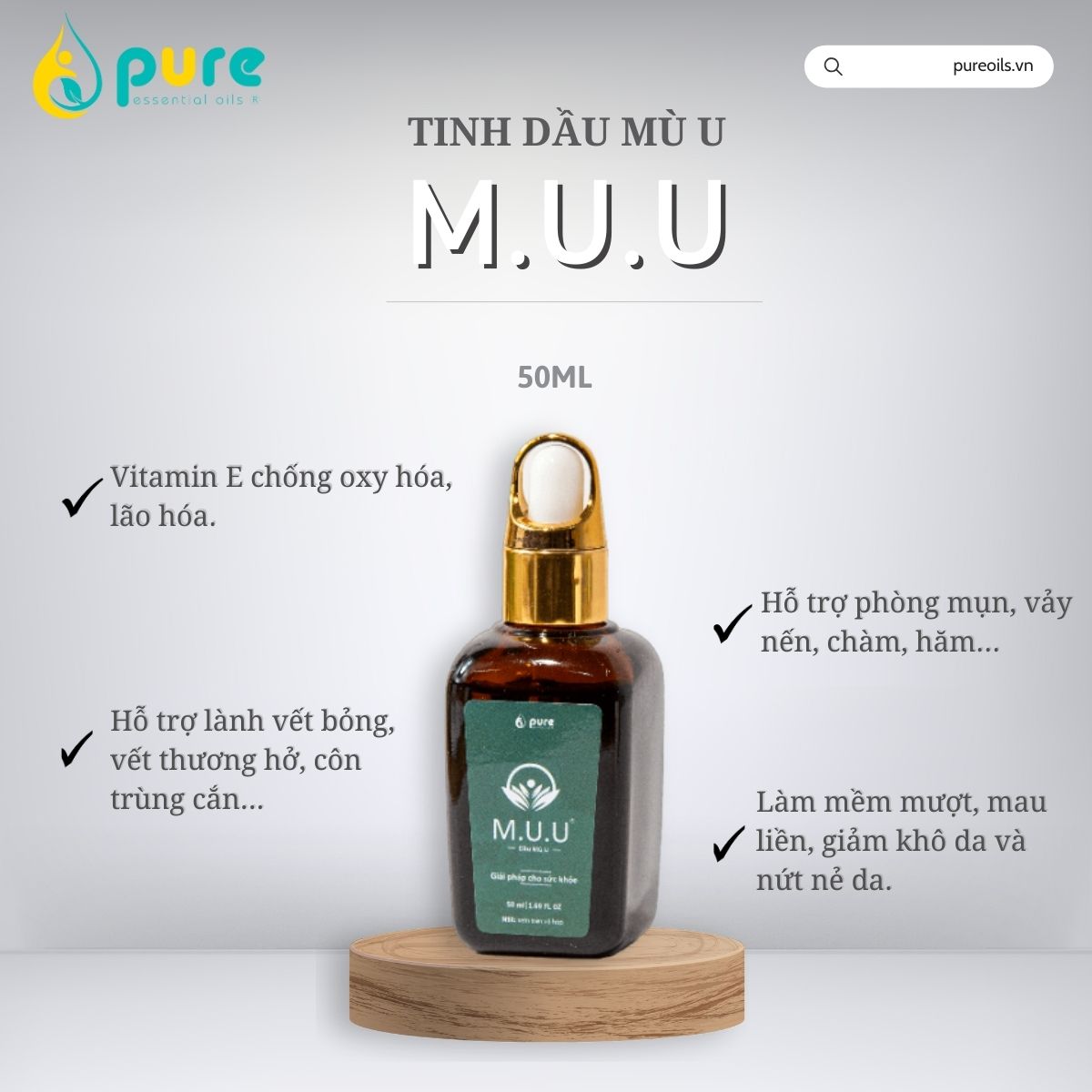 Dầu Mù U M.U.U – Tinh Hoa Từ Thiên Nhiên Cho Làn Da Khỏe Mạnh