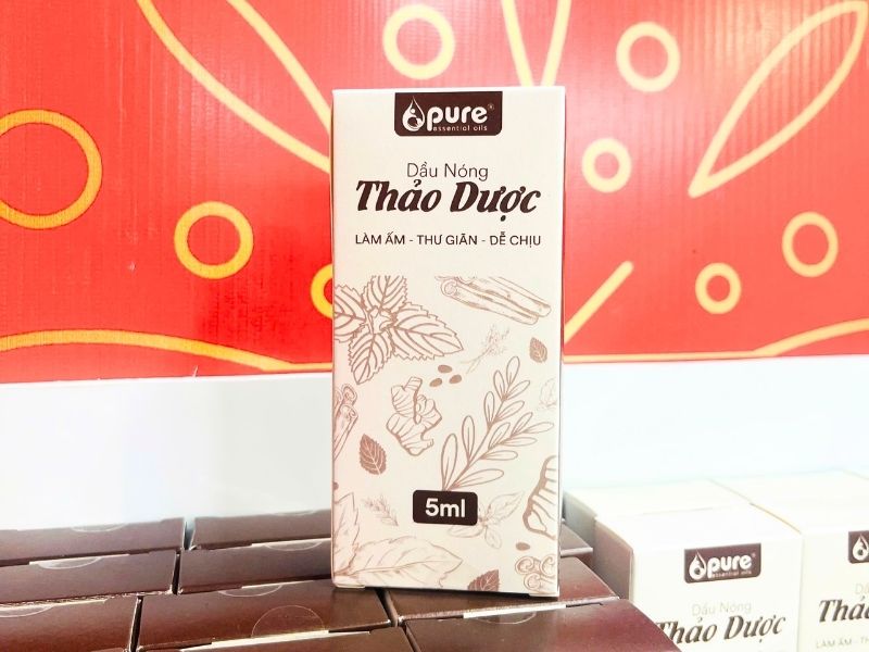 Dầu nóng thảo dược Pure giúp làm ấm thư giản, giảm đau mỏi tức thì