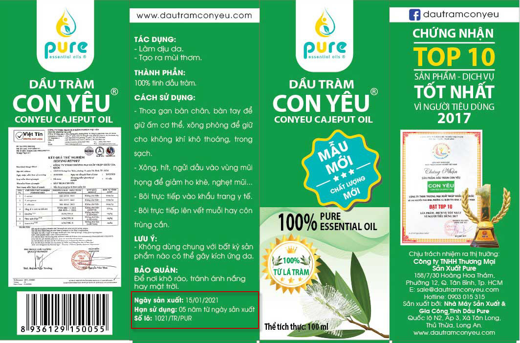 Dầu tràm có hạn sử dụng không ?