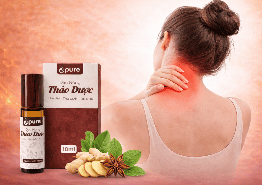 Hướng dẫn 3 bước massage giảm đau vai gáy hiệu quả cùng Dầu nóng thảo dược PURE