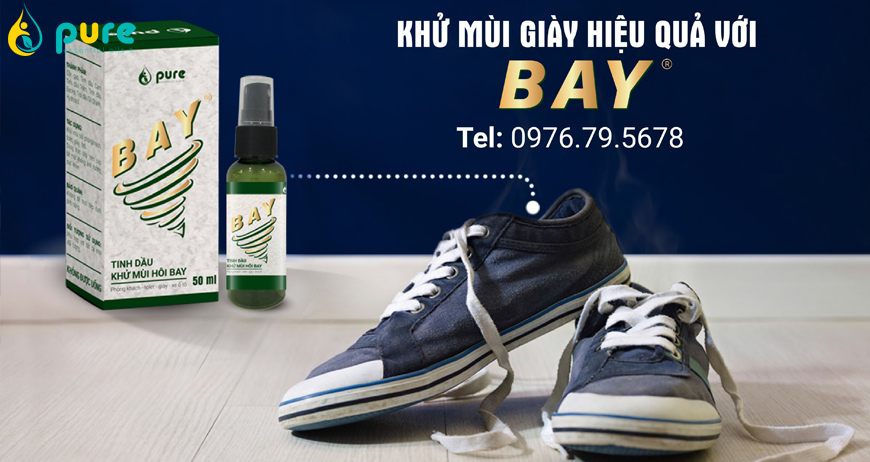 Khử mùi hôi giày bằng Tinh Dầu Thiên Nhiên nguyên chất