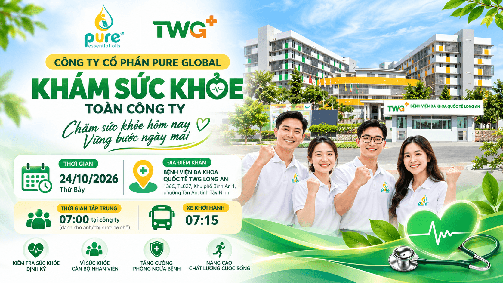 Pure Global tổ chức khám sức khỏe định kỳ năm 2026