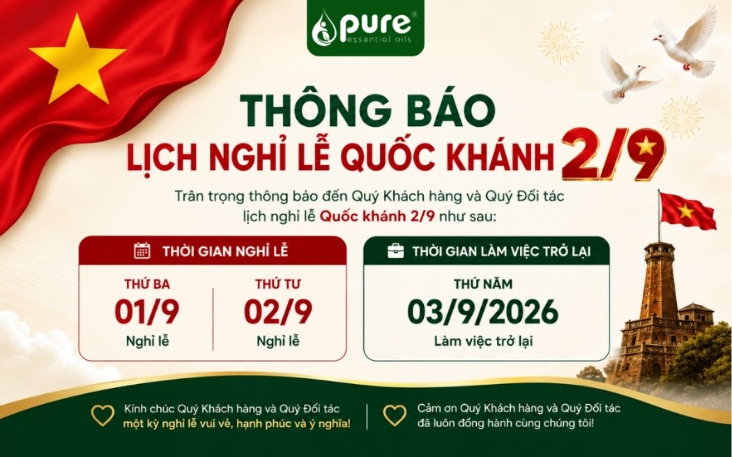 THÔNG BÁO LỊCH NGHỈ LỄ QUỐC KHÁNH 2/9 NĂM 2026