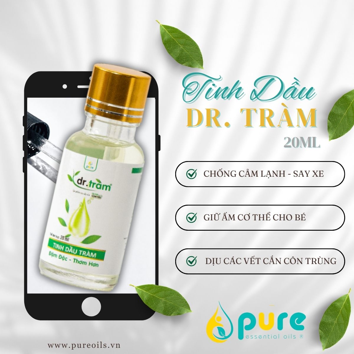 Tinh Dầu Dr.Tràm – Sản Phẩm Tinh Khiết Từ Thiên Nhiên