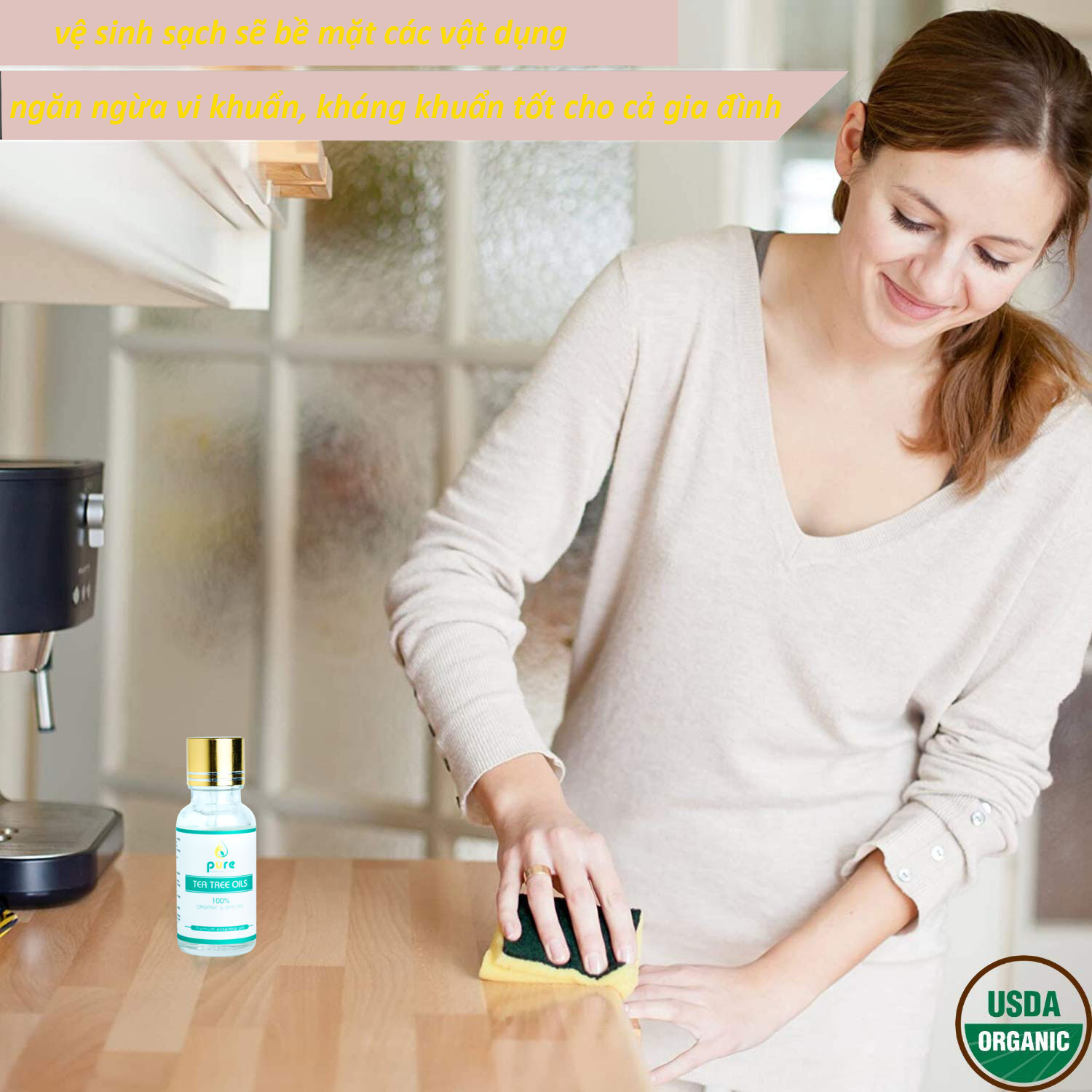 Tinh dầu nguyên chất kháng khuẩn - Tinh dầu Tràm Trà Pure phòng dịch hiệu quả