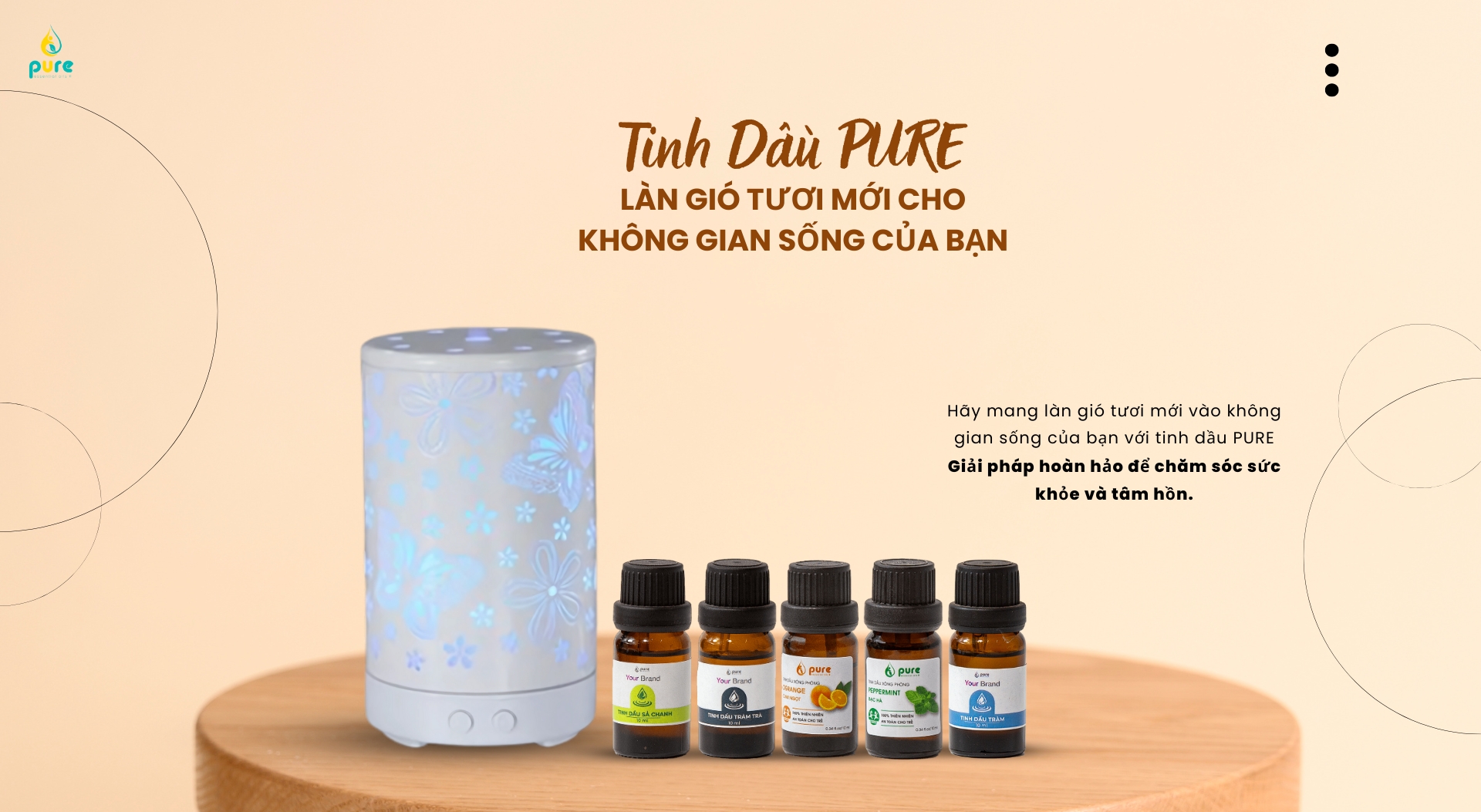 Tinh Dầu PURE – Làn Gió Tươi Mới Cho Không Gian Sống Của Bạn