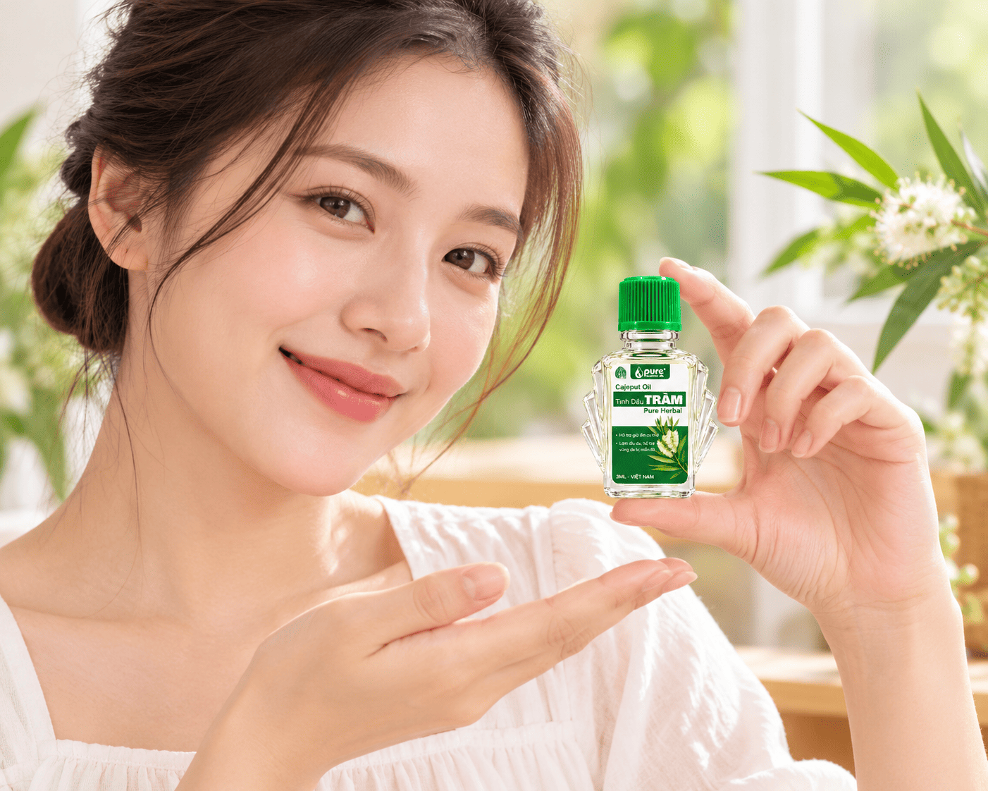 Tinh dầu tràm 3ml mini PURE nhỏ gọn tiện mang theo