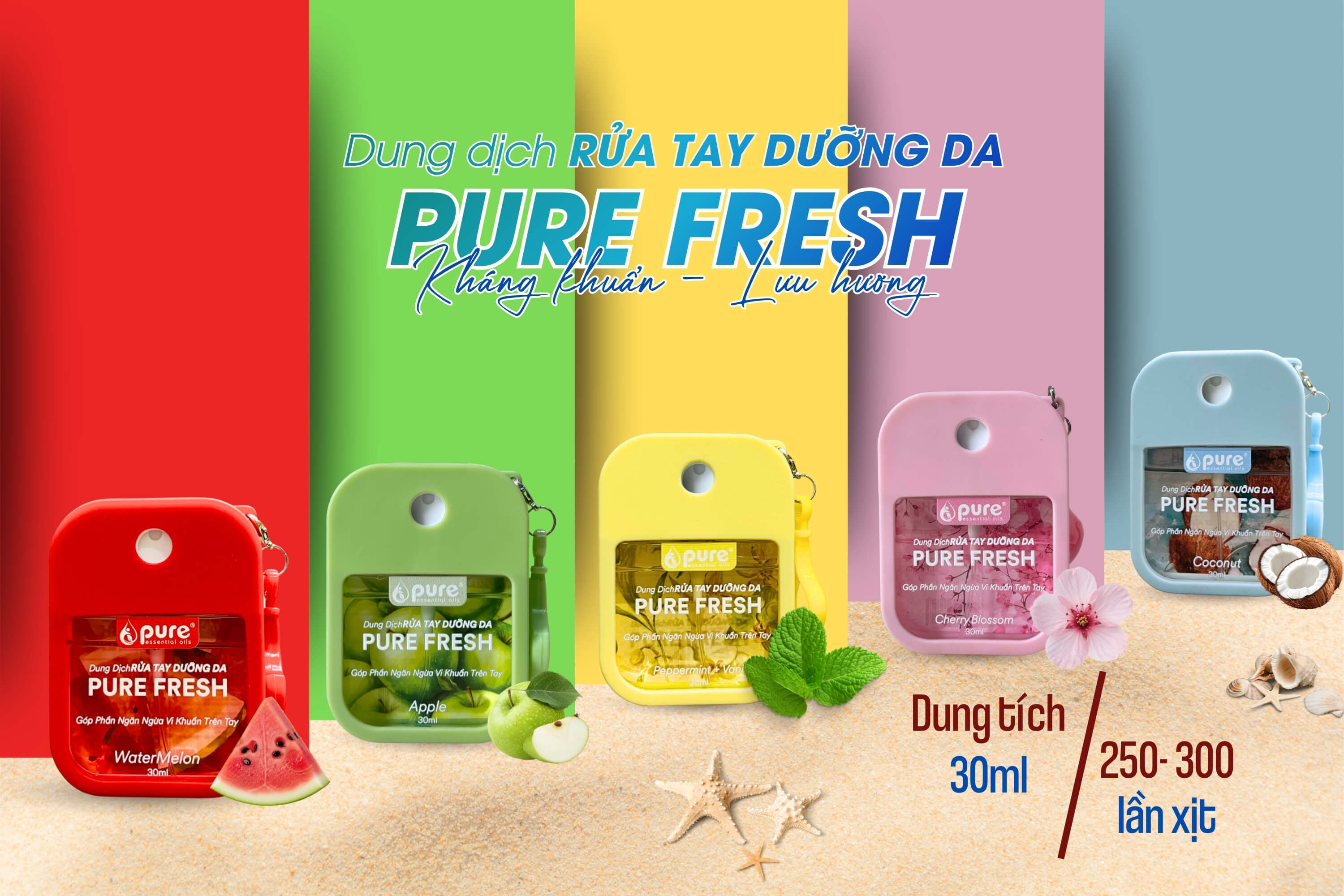 Tính tiện lợi của dung dịch rửa tay PURE FRESH
