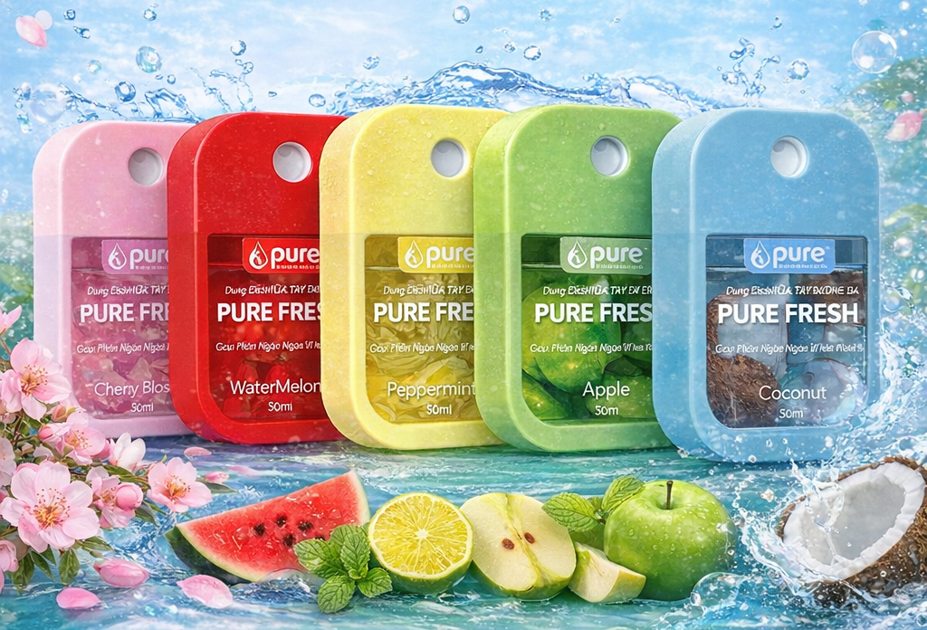 Xịt Tay Kháng Khuẩn Pure Fresh – Bảo Vệ Đôi Tay Sạch Khuẩn, Thơm Mát Mọi Lúc Mọi Nơi