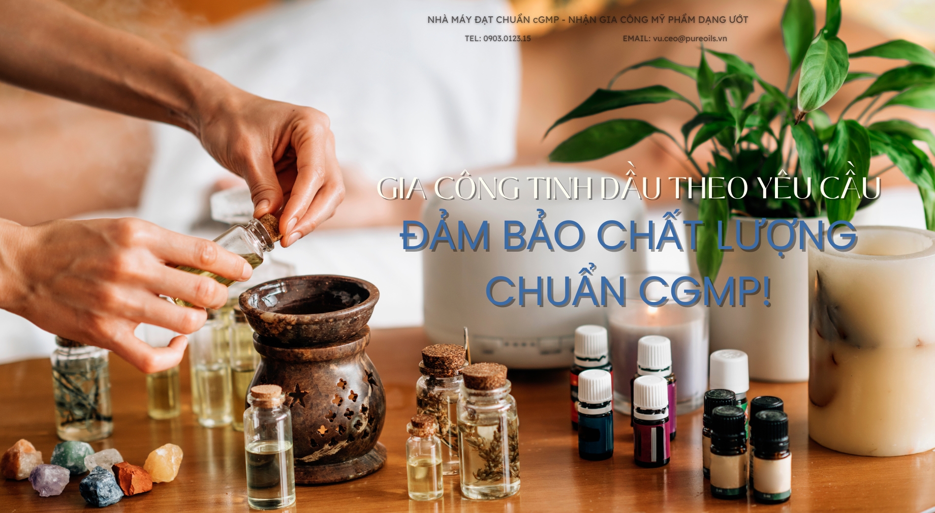 Gia Công Tinh Dầu Theo Yêu Cầu – Đảm Bảo Chất Lượng Chuẩn cGMP!