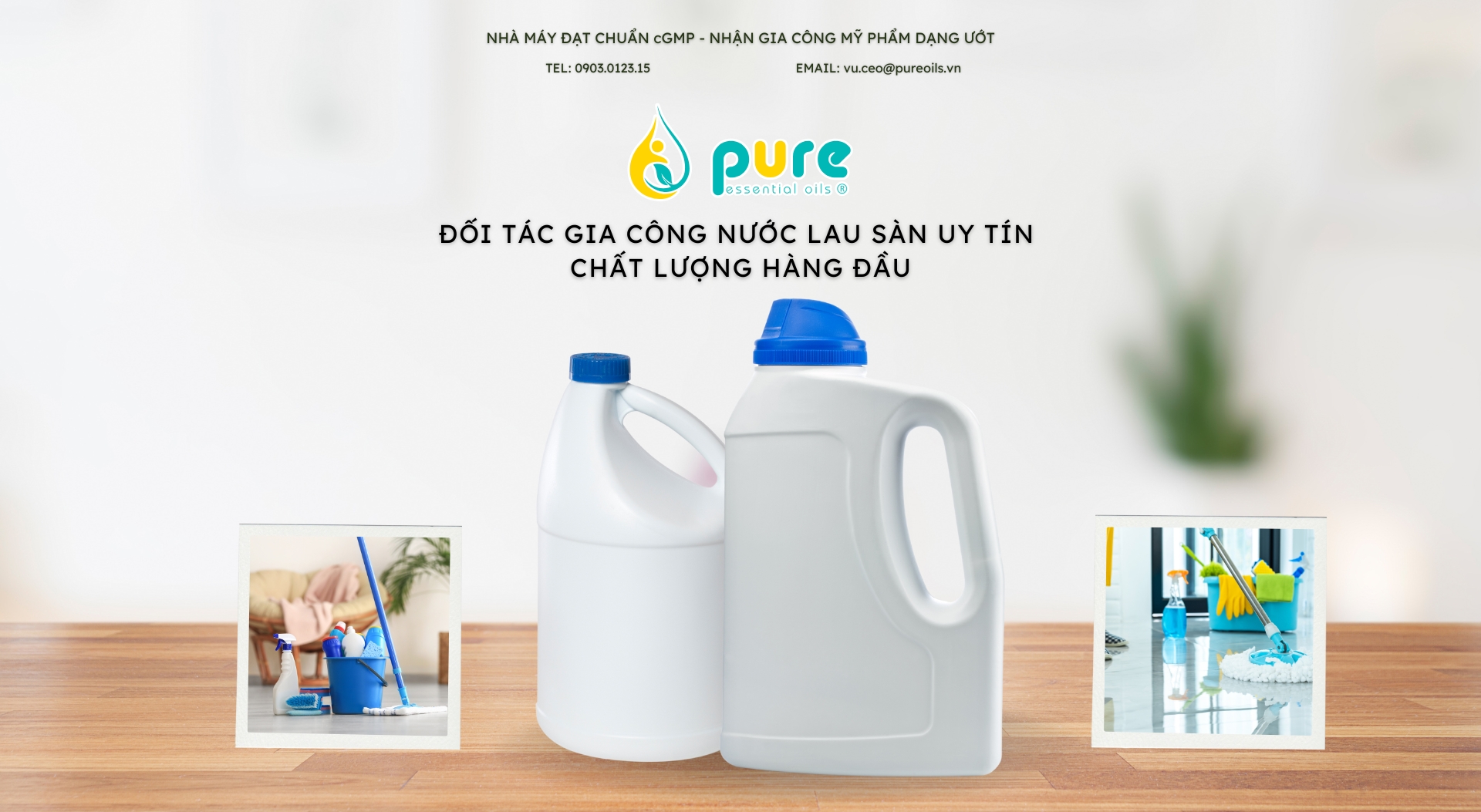 PURE: Đối Tác Gia Công Nước Lau Sàn Uy Tín, Chất Lượng Hàng Đầu