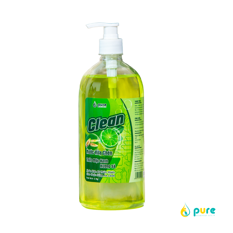 Nước Rửa Chén Thảo Mộc CLEAN Hương Sả Can 1L