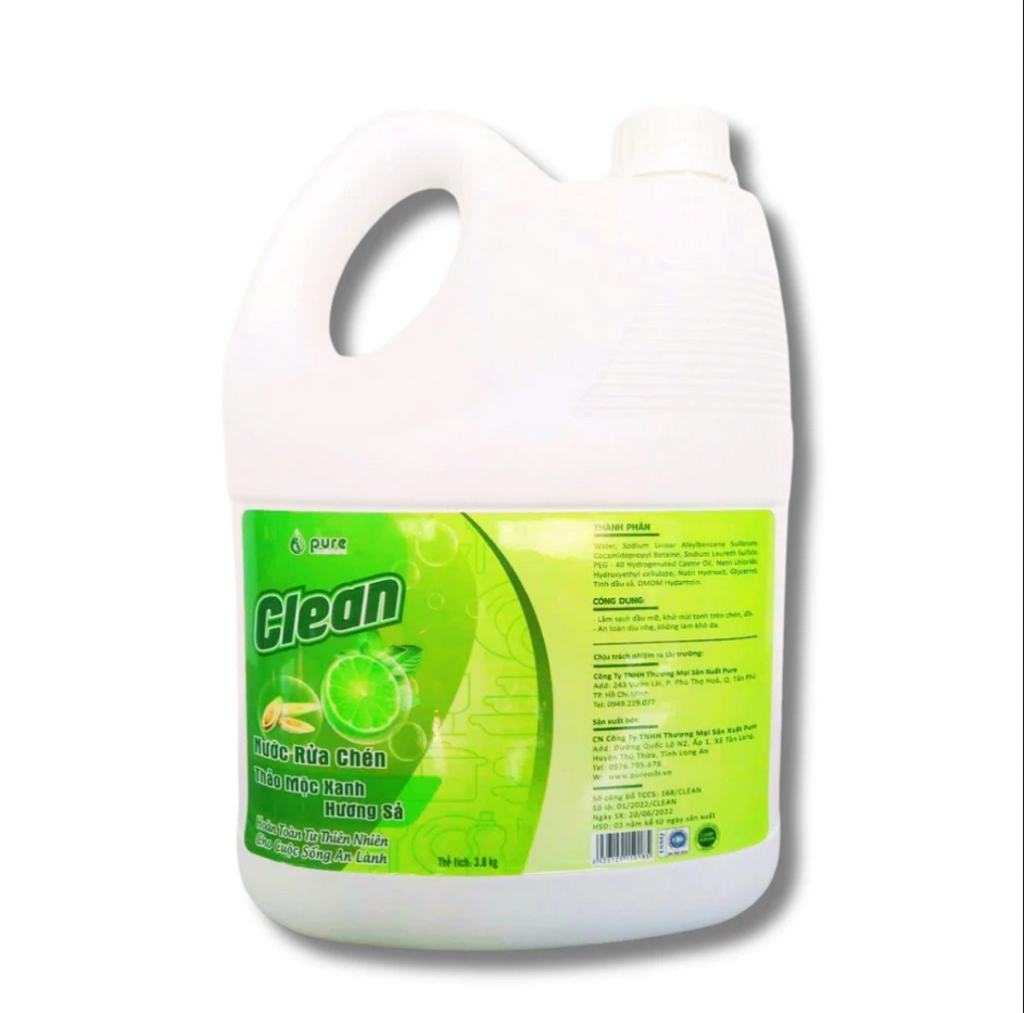 Nước Rửa Chén Thảo Mộc Sả 3.8L